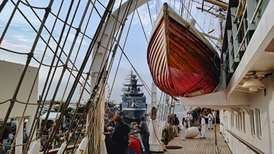 Hansesail - auf einem Schiff